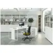 Bureau BELGRADE 160 x 80 ch&ecirc;ne pieds anthracite mont&eacute; 