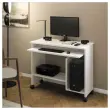 Bureau compact informatique blanc L 92x P 45 cm monté