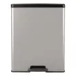 Poubelle Decobin rectangulaire 65l d&eacute;cor m&eacute;tal 