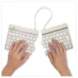 Clavier ergonomique Split Break blanc