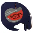 Ruban Letratag 12mmx4 m impression noire sur rouge comp DYMO S0721630