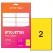 50 planches &eacute;tiquettes L210xH148mm, 100 &eacute;tiq/ bo&icirc;te, jaune 