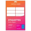 50 planches étiquettes L210xH297mm, 50 étiq/ boîte, bleu