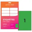 50 planches étiquettes L210xH297mm, 50 étiq/ boîte, vert