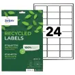 15 planches &eacute;tiquettes recycl&eacute;es blanches63,5 x 33,9mm 
