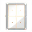 Vitrine d'intérieur magnétique - 4 x A4 - NOBO