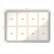 Vitrine d'intérieur magnétique - 8 x A4 - NOBO