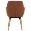 2 Fauteuils Tissu terracota 4 pieds boisvernis mont&eacute;s 
