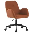 2 Fauteuils Tissu terracotta piétement àroulettes montés