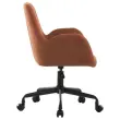 2 Fauteuils Tissu terracotta piétement àroulettes montés