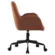 2 Fauteuils Tissu terracotta piétement àroulettes montés