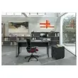 Bureau BELGRADE 160 x 80 ch&ecirc;ne pieds blanc mont&eacute; 