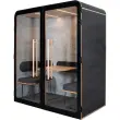 Cabine acoustique 2 places DUO banquette - anthracite 