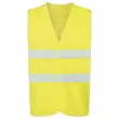 Gilet de sécurité jaune fluo - 2 bandes rétrofléchissantes - RG