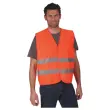 Gilet de sécurité orange - 2 bandes réfléchissantes Taille L