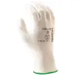 12 paires de gants polyester - blanc - Taille 8 - RG 