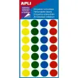 Pastilles gommettes de signalisation rondes - Ø15 mm - Coloris assortis - APLI
