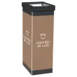 Corbeille de tri sélectif "Capsules" PAPERFLOW 60L noir/taupe