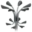 Portemanteau Chromy tête tournante - chrome noir