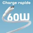 C&acirc;ble USB-C/USB-C magn&eacute;tique - Bleu et blanc - T'NB 