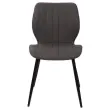 2 chaises LINE pieds noirs assise anthracite