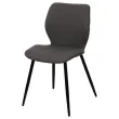2 chaises LINE pieds noirs assise anthracite