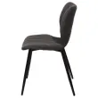 2 chaises LINE pieds noirs assise anthracite