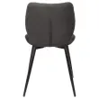2 chaises LINE pieds noirs assise anthracite