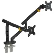 Bras porte-&eacute;cran double BE Flexible Dual - Noir 
