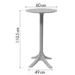 Table interieur / exterieur polypro blanc