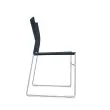 Chaise Point bleu fonce chrome
