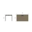 Bureau Bastia L 140 cheine veine / anthracite 