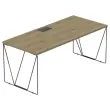 Bureau Beaunes L 180cm chene veine / noir