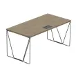 Bureau Beaunes L 180cm chene veine / noir