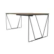 Bureau Beaunes L 180cm chene veine / noir