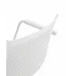 2 fauteuil 4 pieds acot polypropylene blanc