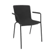 2 chaises 4 pieds acot polypropylene noire 