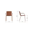 2 chaises 4 pieds acot polypropylene terracotta