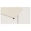Bureau &eacute;lectrique Eco &ndash; 160 x 80 cm &ndash; Plateau acacia et pieds blancs &ndash; Livr&eacute; mont&eacute; 