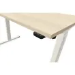 Bureau Eco electrique acacia/blanc  mont&eacute; 120x 60 cm 