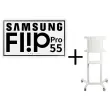 Ecran Flip 55" Samsung + support à roulettes Neomounts