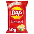 Lot de 20 CHIPS LAYS NATURE 40GR 