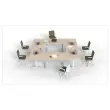 table basculante sur roulettes 120x80x74,1 cm chêne/blc