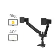 Bras porte-écran Top Mount Tallo compact - Double - Noir - Fellowes