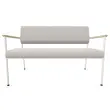 Sofa 2 places beige/gris 