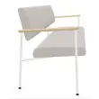 Sofa 2 places beige/gris 