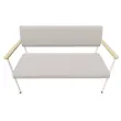 Sofa 2 places beige/gris 