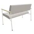 Sofa 2 places beige/gris 