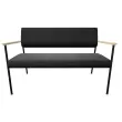 Sofa 2 places noir