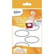 30 paquets de 18 &eacute;tiquettes solubles - blanc avec bordure grise - ovale 5 